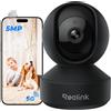Does not apply Telecamera WiFi Interno Reolink E1 Pro 5MP 2.4/5GHz Alexa Tracking Uomo Nero 360