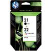 HP 21-22 Combo Pack SD367AE Confezione da Due Cartucce Originali per Stampanti