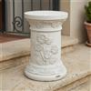 Fioriera su piedistallo con motivo a colonna romana, ornata con volute,