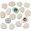 Relaxdays Sassi Piatti da Dipingere 2 kg di Sassolini Decorativi Pietre da Colorare