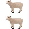 Set of 2 Caprino Modelli Di Capre Dei Cartoni Animati Figurine Capra
