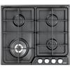 DE'LONGHI PIANO COTTURA 4 FUOCHI 1 DOPPIA CORONA ANTRACITE GRIGLIE GHISA DE LONGHI PFA46GH