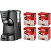 Lavazza A Modo Mio Macchina per Caffè Tiny Eco Nera con 64 Capsule Qualità Rossa
