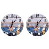 2 Pack Meccanismo Orologio Silenzioso Da Parete Creativo Elegante