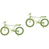 Set of 2 Decorazion Bici Mini Casa Miniatura Bicicletta Modello Di
