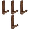 4 Count Gancio Portaoggetti Da Parete Chiave in Legno Appendiabiti Rustici