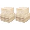 Set of 2 Portagioie Da Comò Portagioielli Cofanetto Contenitore Per in Legno