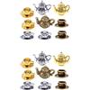 2 PCS Set Da Cucina Miniatura Teiera Accessori Per La Casa Tazze Tè