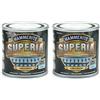 Smalto metallo antiruggine Hammerite Superia grigio brillante ferro 2x250ml