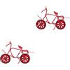 2 Count Bicicletta in Miniatura Artificiale Ornamento Da Scrivania Di