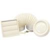Airflow Kit Ducting Flessibile PVC 150MM Per Installazione Ventilatori Estrattori - Dotto Flessibile 6M, Griglia Con Serranda A Gravità, Valvola Di Estrazione Regolabile E Set Completo Di Fissaggi
