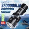 Torcia LED Subacquea Per Immersioni Impermeabile Sub Diving 500M Ricaricabile