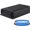 VEVOR Rotondo Rivestimento Piscina, Rivestimento Piscina per Piscine Fuori Terra, Tappetino per Piscina Extra Spesso, Materiale Tessuto Durevoli Sottofondo, 366 cm 180 g/m² Nero, 2 kg