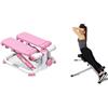 Sunny Health & Fitness Sunny Health and Fitness 45 Degree Hyperextension Roman Chair, Steel, Grey, One Size SF-BH6629 + Exercise Stepping Machine, Portable Mini Stair Stepper for Home, Desk or Office Workouts