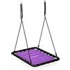 Relaxdays Altalena a Nido per Esterni, LxP: 77x103 cm, Bambini e Adulti, Dondolo per Giardino, Fino a 100 kg, Viola Nero