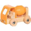 Gollnest & Kiesel GmbH & Co. KG goki 55835 Concrete Mixer, Orange Wooden Sliding Vehicle with Rotating Drum, Rob