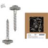 50 Viti Spengler Lattoniere 4,5x45 Acciaio Inox A2 Rondella EPDM Legno Lamiera