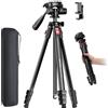 CAMBOFOTO Treppiede da viaggio leggero per fotocamera da 173 cm, compatto e portatile, in