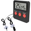 Termometro Igrometro per Recinzioni Animali da Esterno Display LCD 62x62x22mm