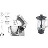 Kenwood Titanium Chef Baker Silver KVC85.004SI, Impastatrice Planetaria, Bilancia Integrata & KAH359GL Accessorio Frullatore per impastatrici planetarie, in vetro Thermoresist