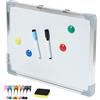 Relaxdays Lavagna Bianca, con Accessori, cancellabile, Magnetica, 30 x 40 cm, Lavagne magnetiche