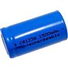 1 Batteria Ricaricabile CR123A 16340 Litio 3.7V 1500mAh Testa Piatta (Flat Top)