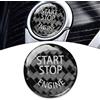 BMW Adesivo Tappo Auto di Carbonio per Pulsante Stop Ch