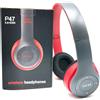 P47 CUFFIE P47 WIRELESS BLUETOOTH CUFFIA PIEGHEVOLI SMARTPHONE MICROFONO PC STEREO