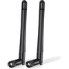 Bingfu Antenna WiFi 2.4GHz 5GHz RP-SMA dual band 3dBi, orientabile, per router, tele...