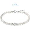 Miluna Bracciale Miluna Donna Argento 925 Perle e Topazio Bianco _PBR3800