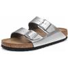 Birkenstock Arizona Bs Argento - Donna Scarpe Ciabatte Fibbia E Fascia