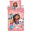Jerry Fabrics 23BS261 Dollhouse Single Duvet Cover and Pillowcase Set Pink Europ