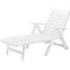 IPAE-PROGARDEN Lettino da Giardino Smeraldo Bianco 72 CMX189X96H. Peso 10,4 kg
