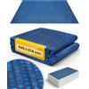 Miganeo Premium Telo Solare per Piscina 549x274 cm Rettangolare Nero/Blu Tagliabile Telo