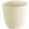 Prosperplast Vaso da fiori 0,6L Sandy P 28,2x28,2x26 cm, Crema