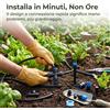 Kit Irrigazione a Goccia Automatica per Giardino e Orto, Tubo Irrigazione a