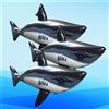 3pcs giocattoli di squalo gonfiabili giocattoli di nuoto in plastica