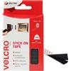 VELCRO Brand Nastro Riapribile Adesivo Nero 20 mm x 1 m