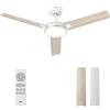 Dreo Ventilatore soffitto con luce 334 White (1 luce - 2400 Lumen - 24 W - Bianco CC