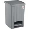 Stefanplast Pattumiera (20Lt) a pedale MARGHERITA Stone grey 21269