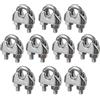 New Marine - Morsetti per fune in acciaio INOX, 4 mm, 10 pezzi, per fune metalli