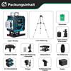 HGLINE Livella laser a 16 linee laser a croce 360° con Bersaglio custodia + treppiede