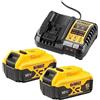 DeWalt DCB1104P2-QW Set Batterie 18 V 5 Ah 2x Batterie XR Incluso Caricatore Rapido per