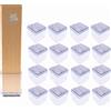 16 Tappi Sedie Quadrati 30x30mm Feltrini Protettivi Silicone Piedini Antigraffio