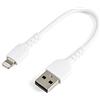 StarTech Cavo USB-A a Lightning Robusto 15cm, MFi, Bianco (RUSBLTMM15CMW) | Certificato Apple, Rivestimento in TPE, Compatibile con iPhone