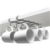 joeji's Kitchen Portabicchieri per mobile Organizer per mobili cucina - argento - sottopensile in vetro o portabicchieri Ripiano sottopiano per mobile in filo di ferro con ganci portabicchieri caffè