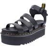 Dr. Martens Blaire Quad - Sandali Platform In Pelle Nero - Taglia 39 [6 US 25cm]