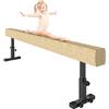 HOMCOM Trave da Ginnastica Artistica 3 Altezze Regolabili e Ruote 226x31x59cm