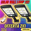 SOLAR WALL LAMP 2X1 luce led solare da esterno da giardino con sensore da muro