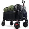 Timber Ridge Carrello spiaggia pieghevole grandi ruote freno, capacità 100kg